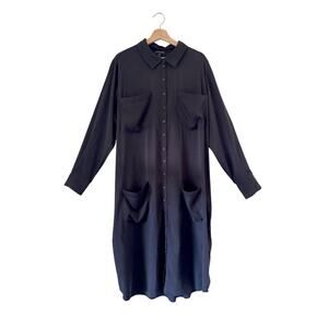 Universal Standard Rhea Black Shirt Dress Size 18/20, Plus Size, Minimalist $168